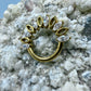 Ring/Clicker Titan 1.2mm mit hohlem Marquise und Zirkonia 8mm
