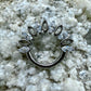 Ring/Clicker Titan 1.2mm mit hohlem Marquise und Zirkonia 8mm