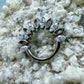 Ring/Clicker Titan 1.2mm mit hohlem Marquise und Zirkonia 8mm