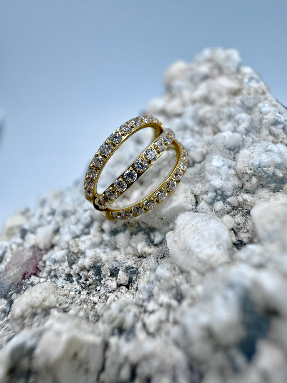 Ring/Clicker Titan 1.2mm dreifach mit Zirkonia Außenseite 8mm