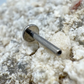 Labret Titan 1.2mm mit Dreifach Zirkonia-Marquise mit Dots 10mm