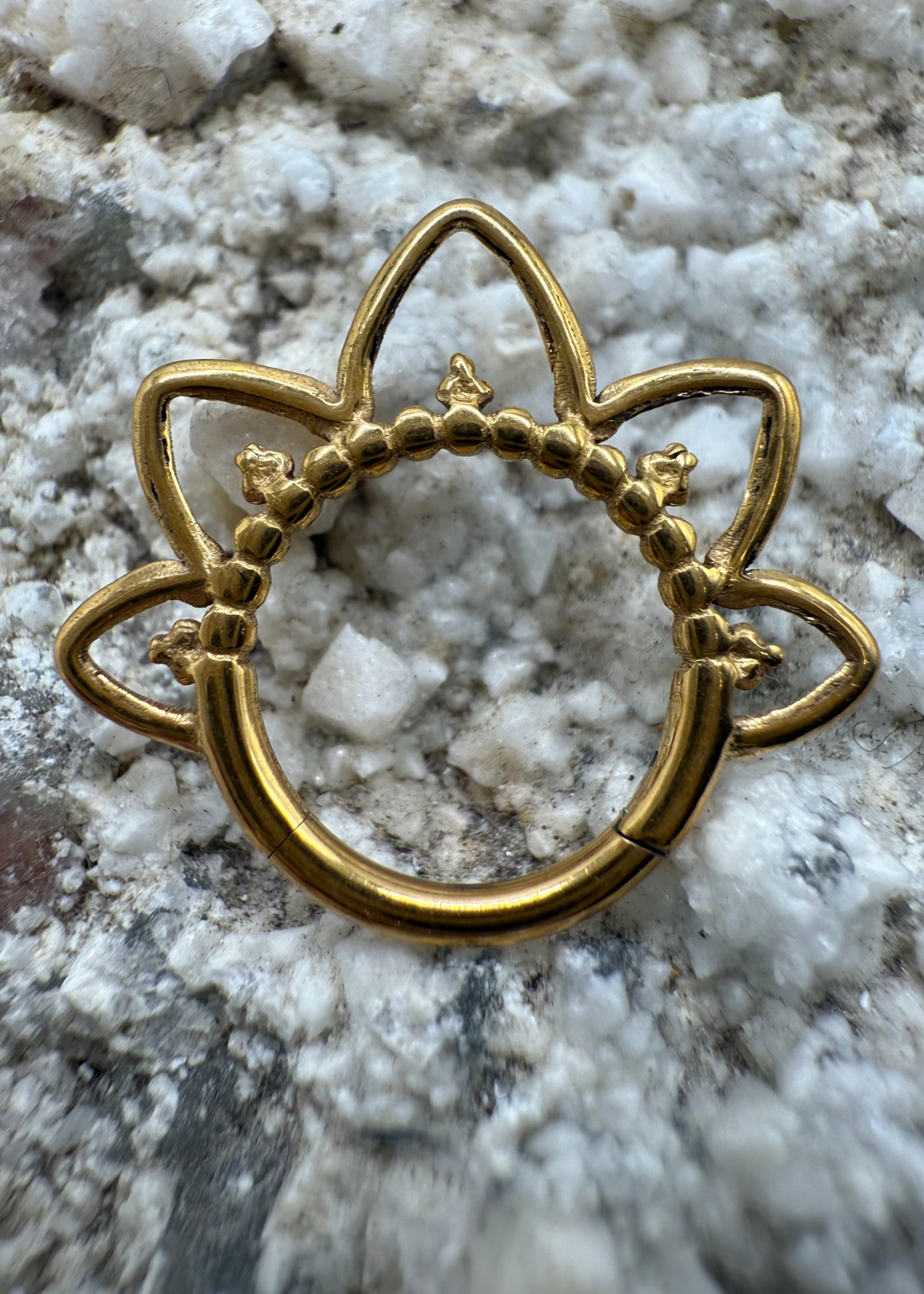 Ring/Clicker Titan 1.2mm floral 8mm
