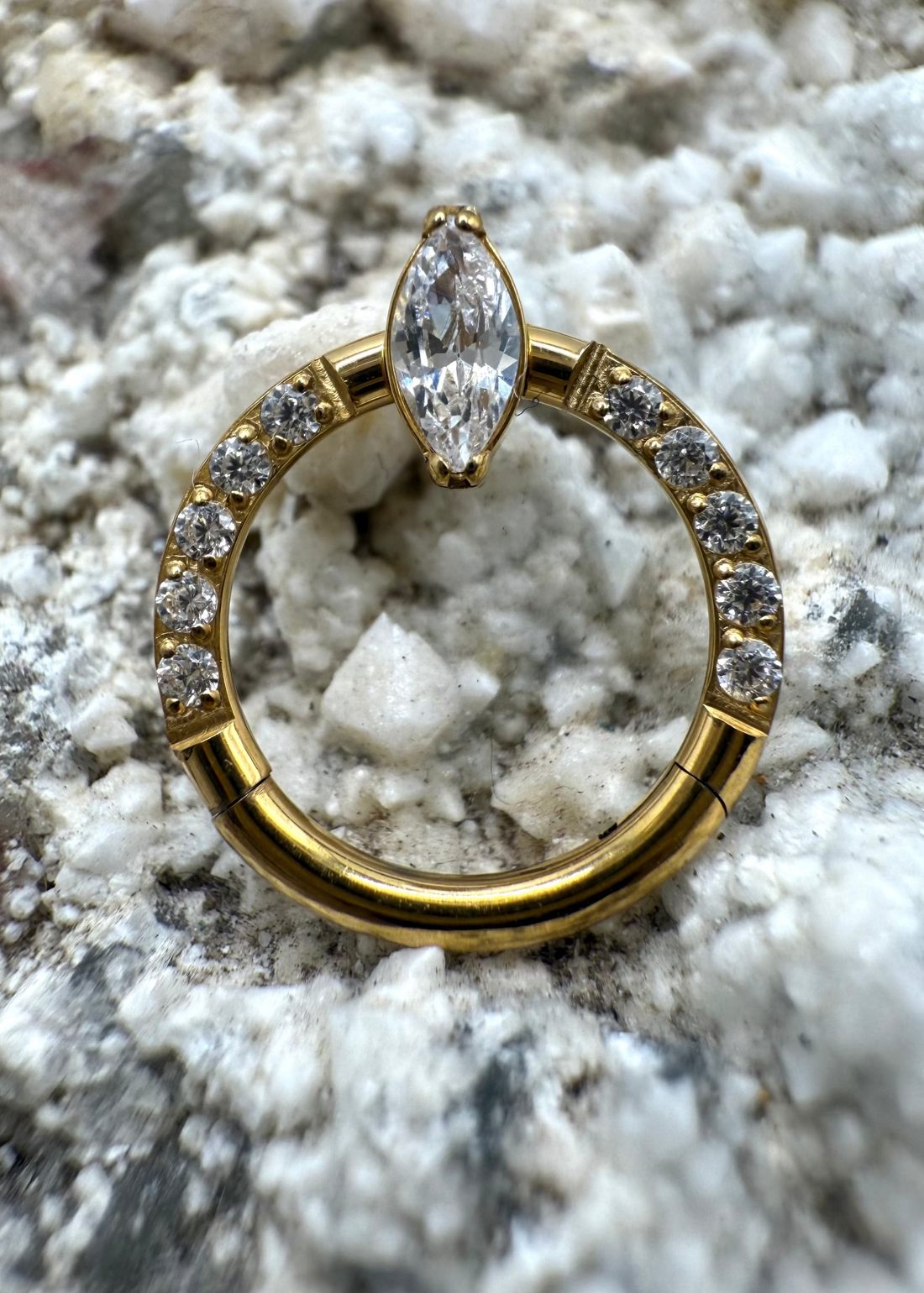 Ring/Clicker Titan 1.2mm mit Zirkonia-Tropfen 8mm