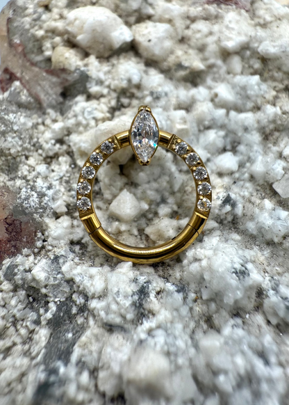 Ring/Clicker Titan 1.2mm mit Zirkonia-Tropfen 8mm