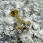 Labret Titan 1.2mm mit Zirkonia-Blume 6mm
