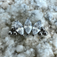 Labret Titan 1.2mm mit Dreifach Zirkonia-Marquise mit Dots 10mm