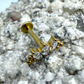 Labret Titan 1.2mm mit Dreifach Zirkonia-Marquise mit Dots 10mm