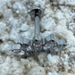 Labret Titan 1.2mm mit Fünffach Zirkonia-Marquise 12mm