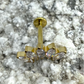 Labret Titan 1.2mm mit Fünffach Zirkonia-Marquise 12mm