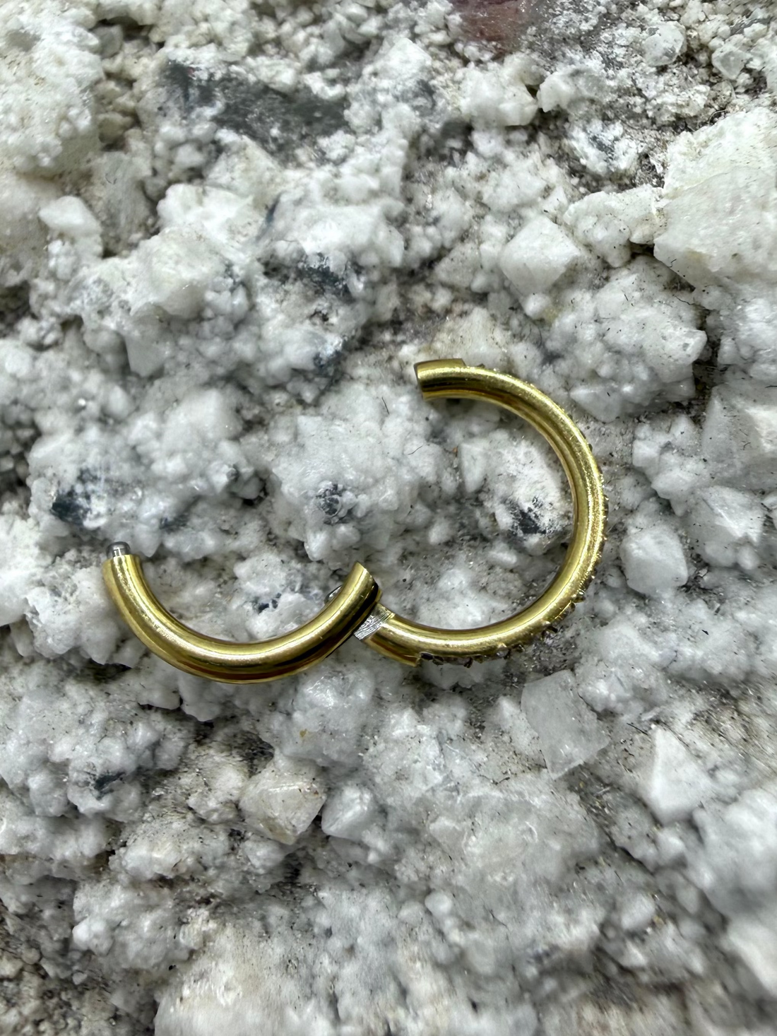 Ring/Clicker Titan mit Zirkonia Außenseite