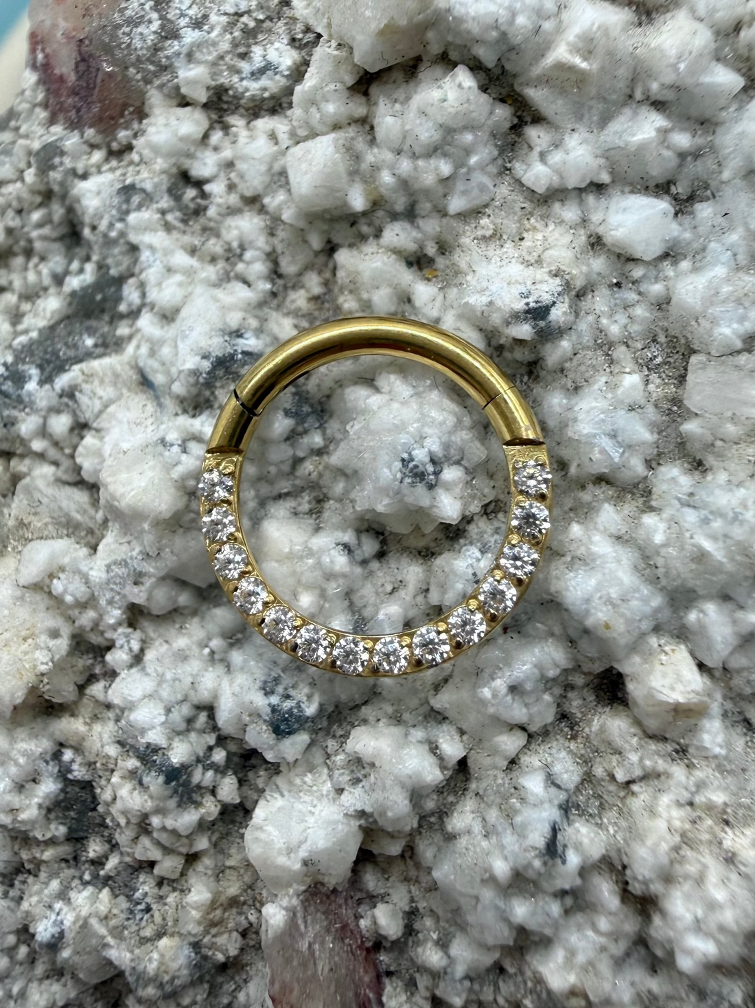 Ring/Clicker Titan 1.2mm mit Zirkonia Vorne