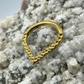 Ring/Clicker Titan 1.2mm in Tropfenform gehämmert 8mm