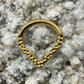Ring/Clicker Titan 1.2mm in Tropfenform gehämmert 8mm