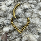Ring/Clicker Titan 1.2mm in Tropfenform gehämmert 8mm
