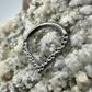 Ring/Clicker Titan 1.2mm in Tropfenform gehämmert 8mm