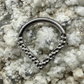 Ring/Clicker Titan 1.2mm in Tropfenform gehämmert 8mm
