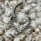 Ring/Clicker Titan 1.2mm in Tropfenform gehämmert 8mm